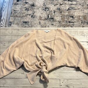 FAVLUX Tan Sweater with Front Tie